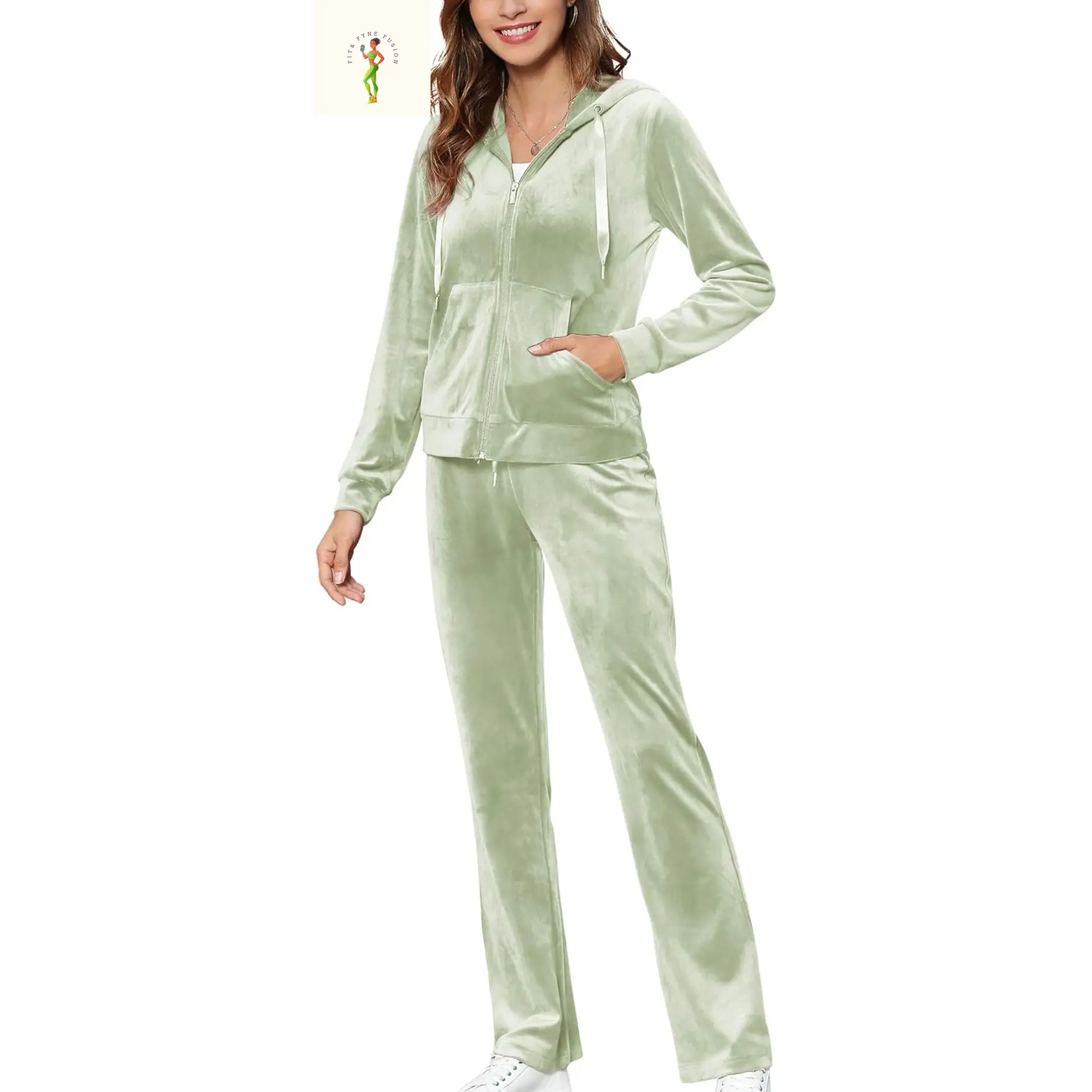 Messbebe Womens Sports Outfits Set 2 Piece Tracksuits for Women Workout Sweatsuits Long Sleeve Hoodie Sweatshirt Pants