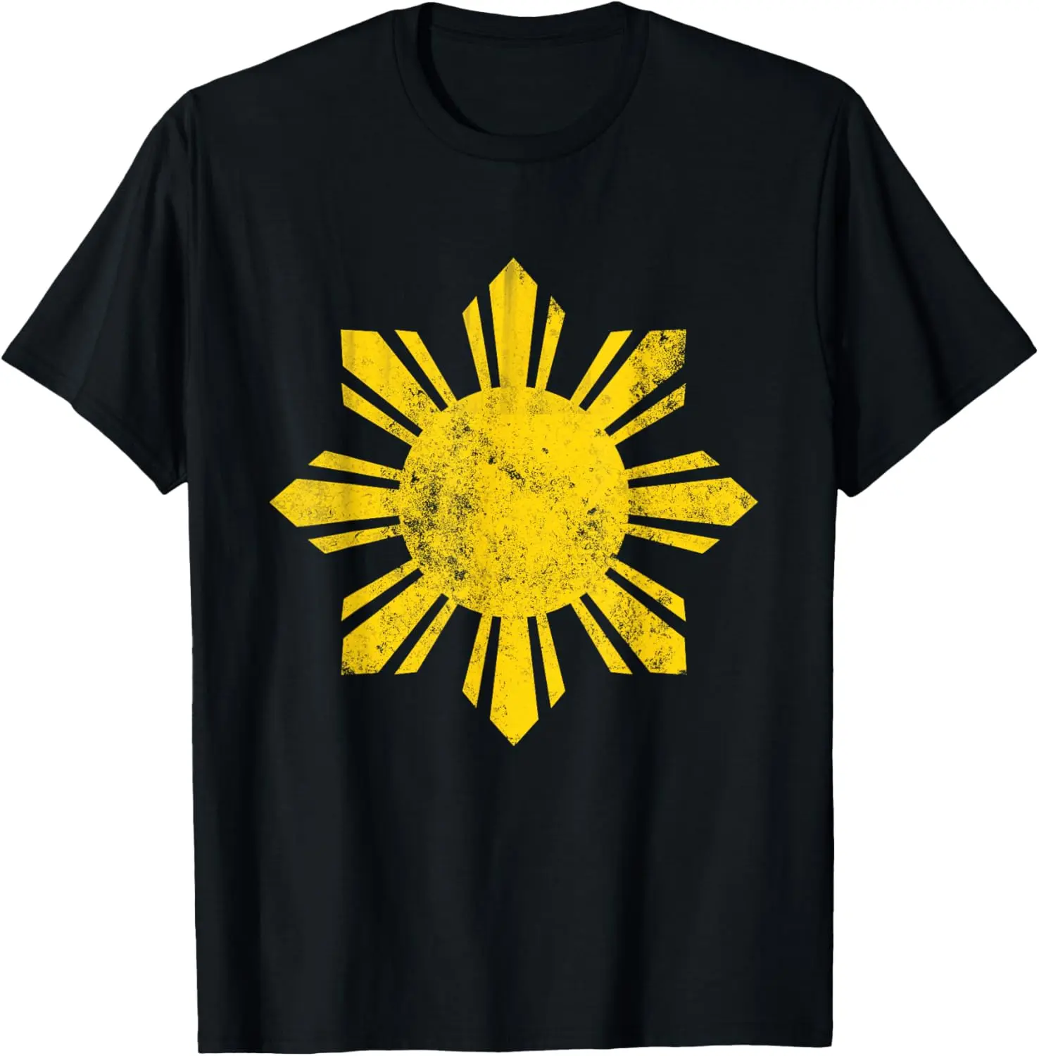 Women's Soft Comfortable Philippines Flag Graphic Cotton Short-Sleeve Round-Neck Vintage Casual Streetwear Sports Top, Natural Fabric