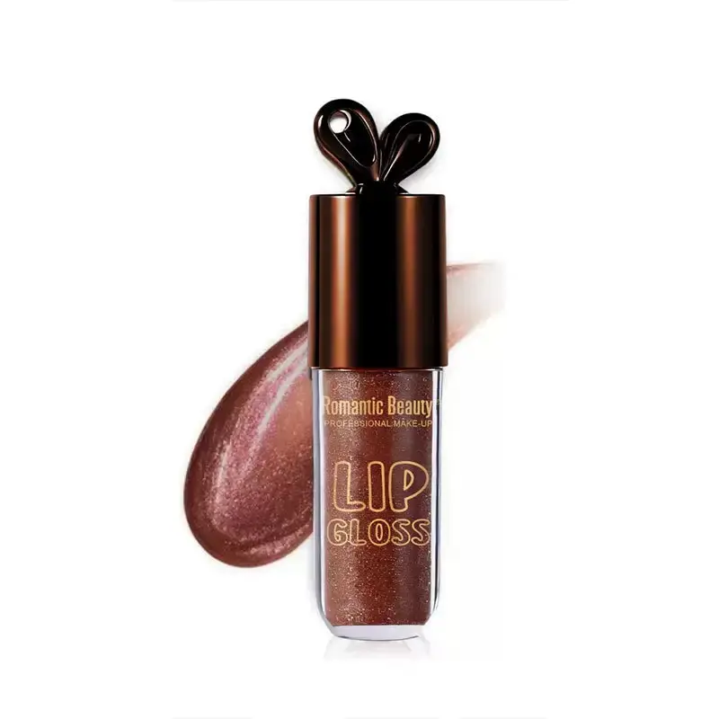 Women's Bunny Chocolate Shimmer Lip Oil - Moisturizing, Long-Lasting Hydrating Lip Glaze