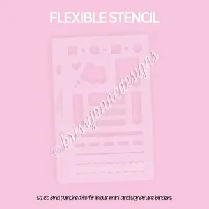 Flexible Stencil with Decorative Lines & Shapes Clear Acrylic Material Supplier Warranty Included
