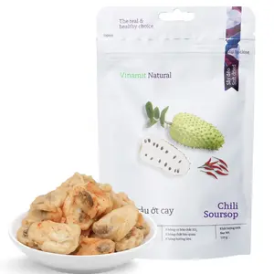 Vinamit Soft Dried Chili Soursop Fruit 3.5 oz | Chewy Low Sugar Dried Fruit Snacks Healthy Snacks | Natural Vietnamese Graviola & Guanabana | Dried fruit for Adults, Kids, Gifting, Family Share