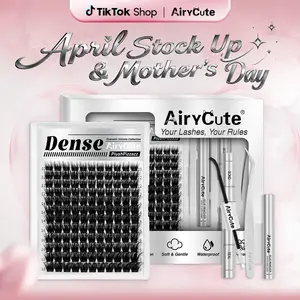 Ultra-Dense Waterproof False Eyelashes, Airy Featherlight Makeup Lashes for All-Day Comfort, Beginner-Friendly Bold Dramatic Voluminous Look, Long-Lasting Trendy Must-Have Lash Clusters, Eyelash