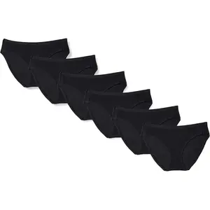 SKIKREMIO Women's Breathable Cotton Bikini Brief Underwear, Full Coverage Multipacks Daily Soft Panties