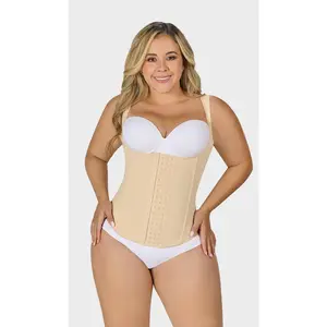 C-4055 - Waist trainer , free bust,  covered back and wide straps