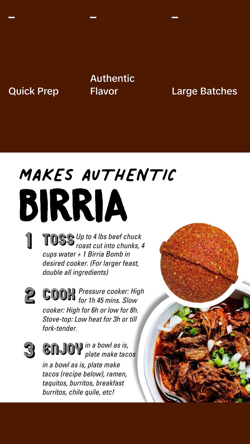 Birria and Tinga Bombs bundle by EZ Bombs - Seasoning Spice Bomb Flavor for Authentic Mexican Dishes - Traditional