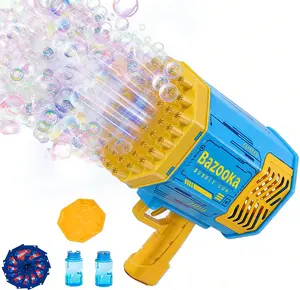 Bubble Gun, Bazooka Bubble Machine Gun, Bubble Blaster Gun with Bubble Solution, 69 Holes Bubble Bazooka Gun Outdoor Summer Toy Party Favors for Kids Purple Easter Bubble Maker Blowers