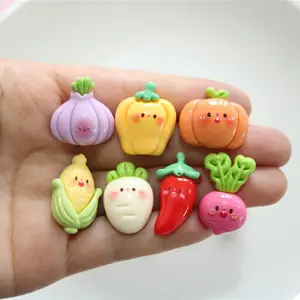 7pcs Resin Mini Vegetable Fridge Magnets, Magnetic Home Decor Stickers, Photo Frame Magnet Set, Holiday Decoration, Refrigerator Accessories