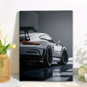 Frameless Canvas Art Print Featuring High-Performance Sports Car Design, Modern Home Decor for Automotive Enthusiasts