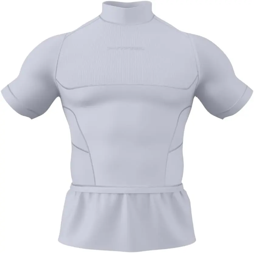 Compression Football Short Sleeve Turtleneck Shirt with Built-in Loose Look, Performance Base Layer(Gift)