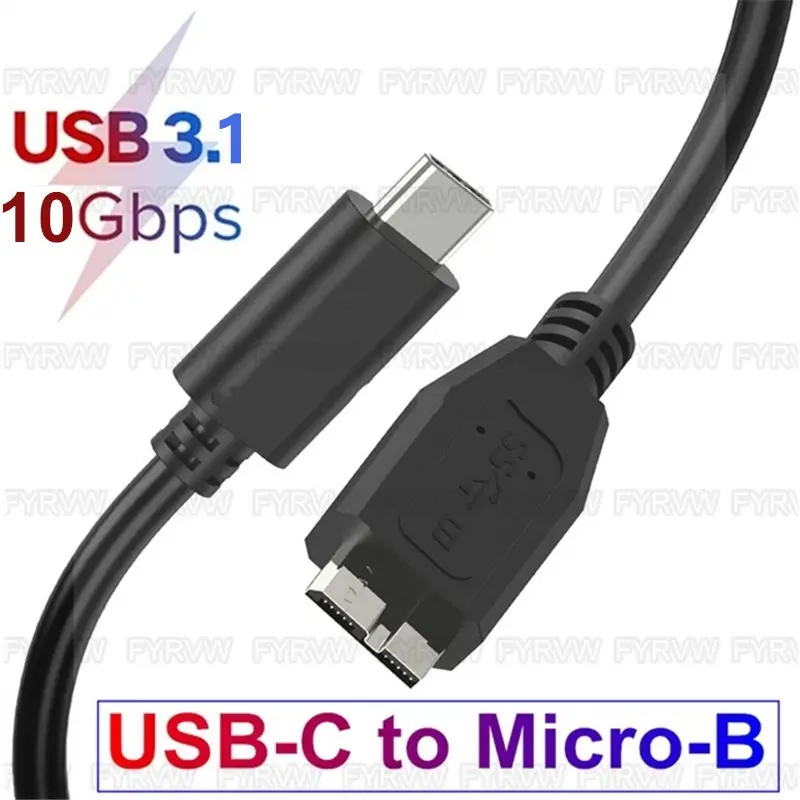 10Gbps Type C to Micro B Cable USB-C 3.1 to Micro B Hard Disk exten Cable For Macbook Hard Drive Disk HDD SSD Case USB Type C Micro B 3.1 Cable