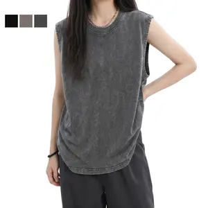 Unisex Oversized Quilted Vest. Harajuku Streetwear for Men & Women. Vintage Wash Fabric in Black, Gray, Brown Colors. Perfect for your next Sweet Wear Outfit. Boxy Fit, Premium Texture, Sleeveless Design