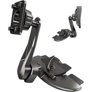 Extended Arm CD Slot Mount for CarPlay Screen Adjustable 360° Rotating Universal Head Compatible with in-Car Monitors CD Slot CarPlay Mount for 7" 9" 10.26" Portable Car Stereo Cd Bracket