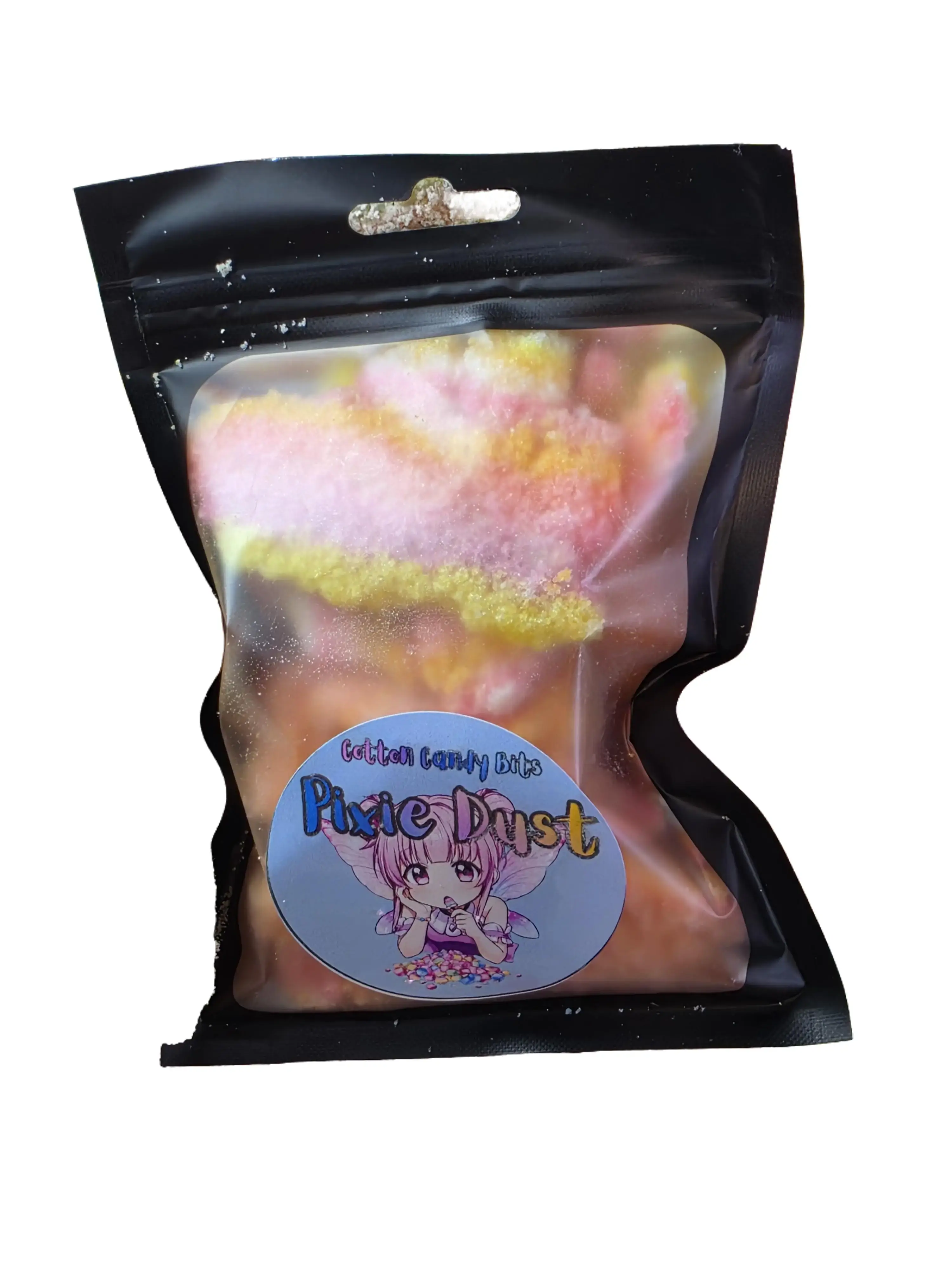 Pixie Dust Cotton Candy Sugar Bits, Sweet Fluffy Colorful Snack, Melt-In Fruity Sweets