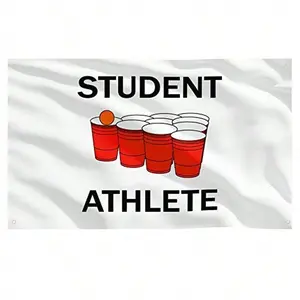 Student Athlete Banner Flag 3x5FT Multicolor College Dorm Room Decor for Valentine's Day & Fall Decorations Gift for Girlfriend