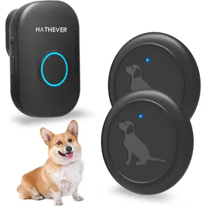 Wireless Dog Door Bell Operating at 1000 Feet with Chew Resistant IP65 Waterproof Touch Button 32 Melodies