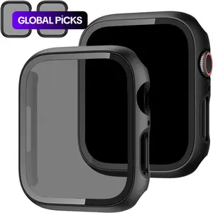 Women's and Men's Privacy Screen Watch Case, Watch Screen Cover, Fashionable Anti-Peeping 2-in-1 Ultra-Thin Tempered Glass Screen Protector & Case for Apple Watch 38/40/41/42/44/45/46/49 mm, Compatible with Apple Watch Ultra #GLOBAL PICKS
