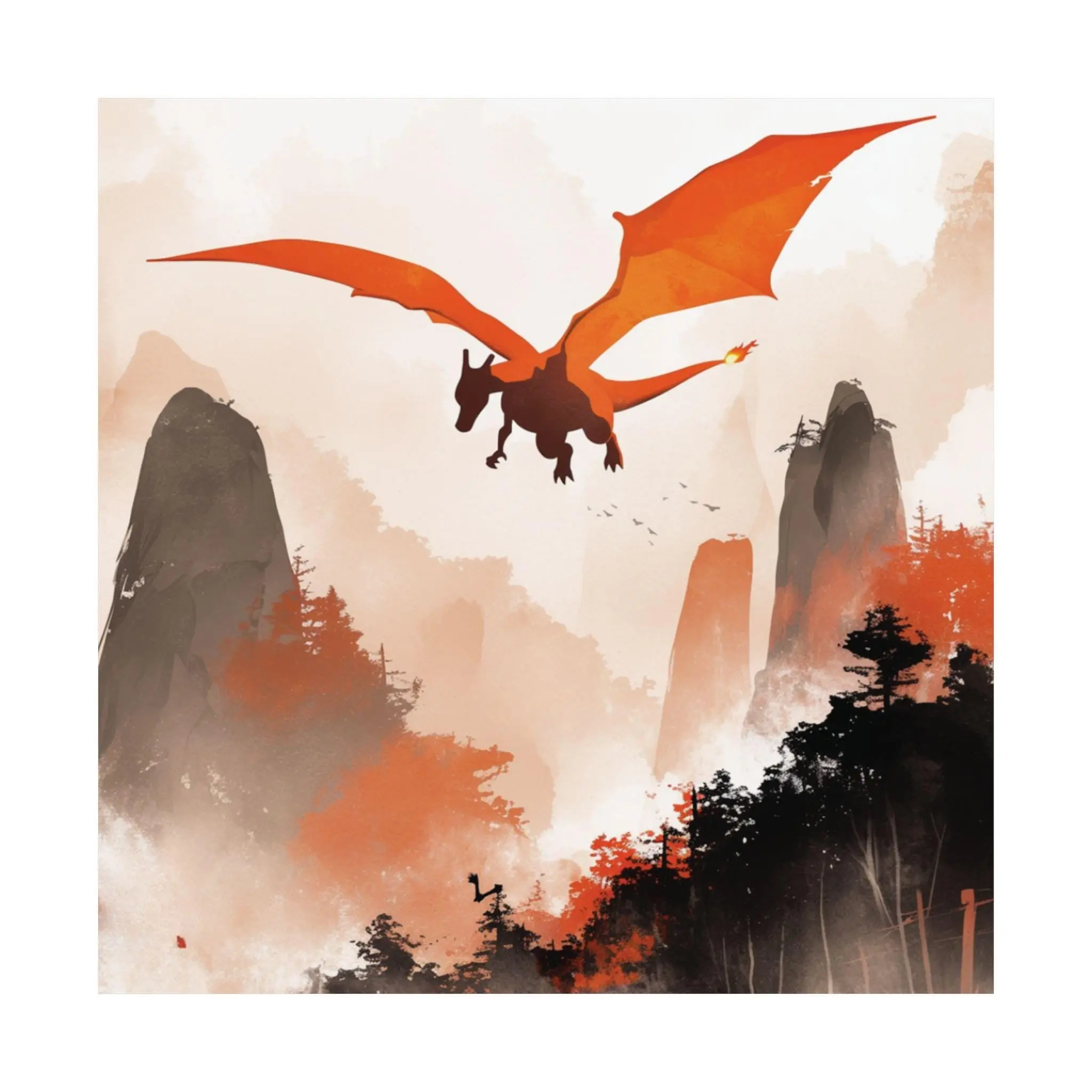 Shadowless Charizard Poster, Japanese Poster, Anime Poster, High Quality Poster, Printable Art, Posters, Pokemon, Pokemon Poster