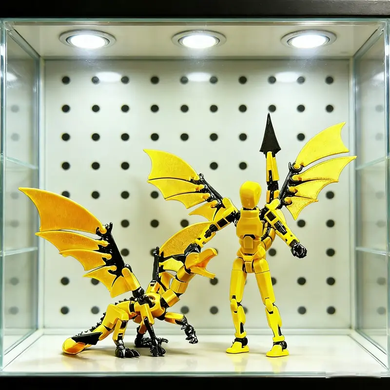 Anime Winged Flying Dragon Game Figure Model Decoration, articulating animal figurines, 3D Printed with Beautiful Wings and Flexible Tail, Perfect Gift for Home and Gaming Room, Figurines for Collectors, Articulating Miniatures
