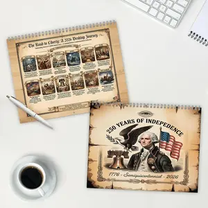 2026 America 250Th Anniversary Edition 2026 Wall Calendars, American History Buff Gift Monthly Calendar Glossy, Gift For Fans, Gift For Family, Perfect Present, Home And Office Decor