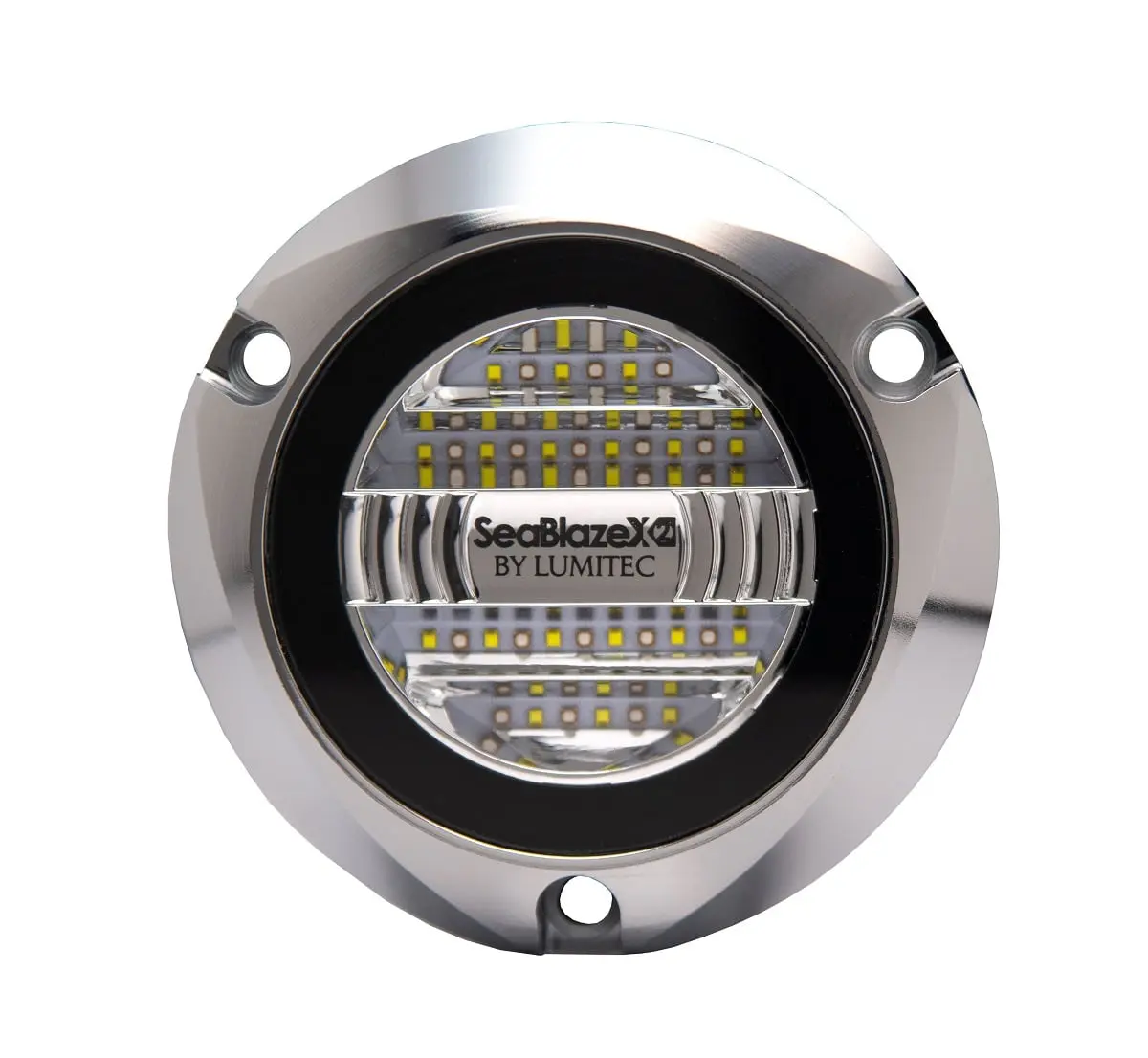 Lumitec LUM101591 Aquarium Fish Underwater Light, 12-24V Seablaze X2 RGBW Spectrum, Polished Metal Surface-Mount LED Light