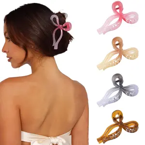 AWAYTR Fashion Bow Hair Clips for Women Girls Cute Claw Clip Nonslip Large Hair Claws for Thin Thick Hair Gifts