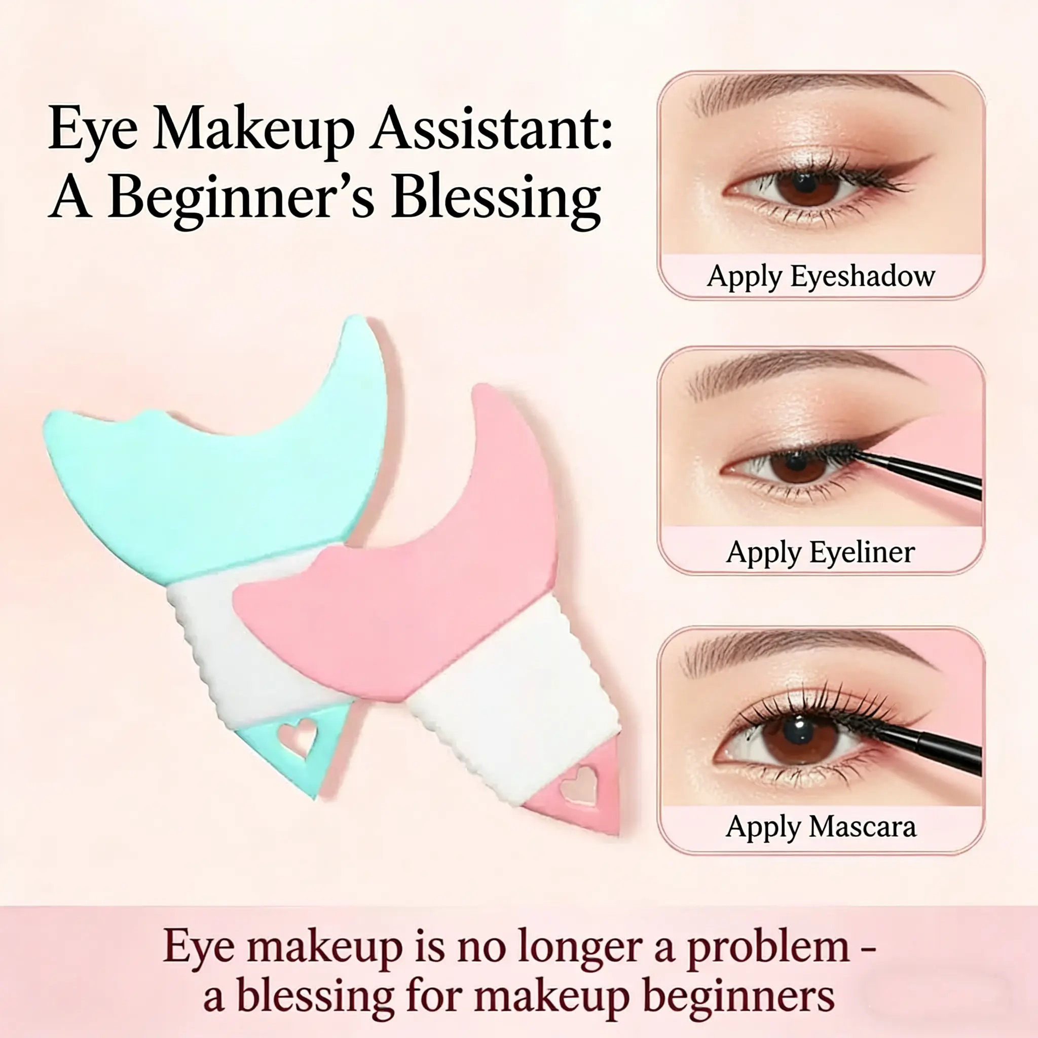 2 Packs Eye Makeup Assistant A Beginner's Blessing Random Color Tool for Easy Eyeshadow Eyeliner & Mascara Application Perfect for Creative Looks or Everyday Makeup