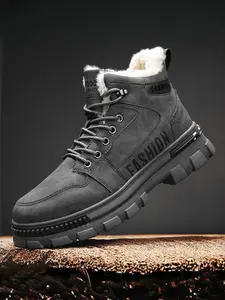 Men's Winter Work Boots | Thermal Insulated Ankle Shoes | All-Weather Slip-Resistant Wear