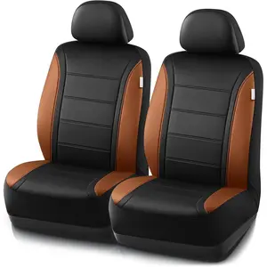 Leather Seat Covers, Breathable  Seat Covers Front Seat for Men,Airbag Compatible, Automotive Seat Covers Set Universal Fit  ,,,SUV