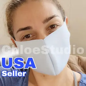 Ready to ship! multilayer antibacterial mask adult face mask washable reusable protective usa homemade mouth mask lime beige white gray pink