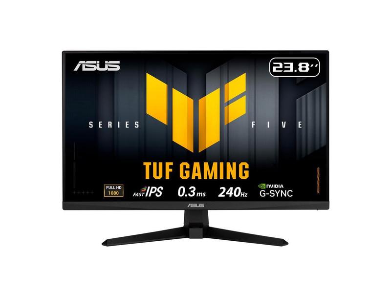 ASUS TUF Gaming Series 5 - VG249QM5A Gaming Monitor– 23.8" FHD(1920 x 1080) Fast-IPS, 240Hz, 0.3ms, G-SYNC® compatible, AMD FreeSync™ Premium, ELMB SYNC, 99% sRGB, DisplayWidget Center, Gaming AI,