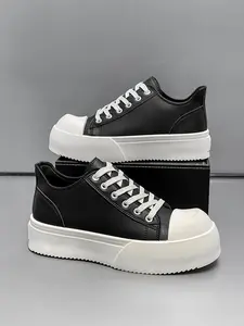 Unisex Fashionable Large Head Derby Shoes, Versatile Thick Sole Casual Shoes, Sizes 39-46, Comfortable and Stylish Footwear