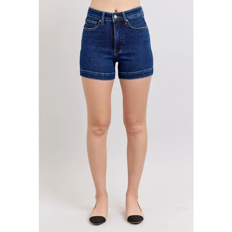 Judy Blue Full Size High Waist Tummy Control Denim Shorts Plus Size