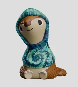 Kaleidos Creative - Cosmo "Rainy Day" - 8in Figure - Limited Edition - Collectible Figurine - Tie-Dye - Save the Pangolins Support - 5% Donation - PNW Style