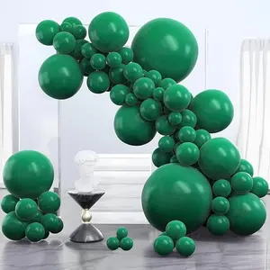 PartyWoo Dark Green Balloons 100 pcs Different Sizes of 36 18 12 10 5 Inch Hunter Emerald Forest Green Balloon Arch Kit Garland for Graduation Christmas Jungle Birthday Party Decorations Green-Y56
