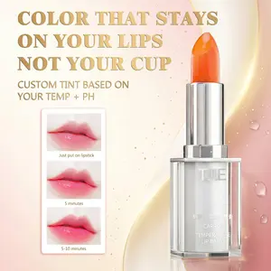 Carrot Oil Lip Balm, Moisturizing & Hydrating, Anti-Chapped, Clear & Bright, Easy Application, Temperature-Sensitive Color Change, Non-Staining, All Skin Types
