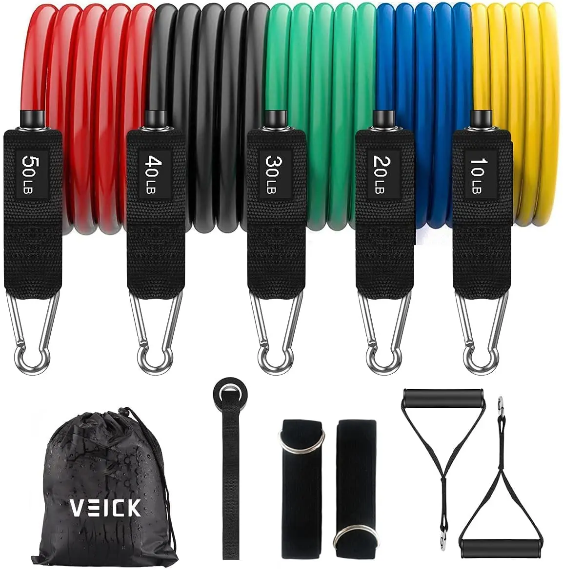 Resistance Bands, Exercise Bands, Workout Bands Set for Working Out with Handles for Men Women, Exercising Bands for Fitness Weights Work Out at Home