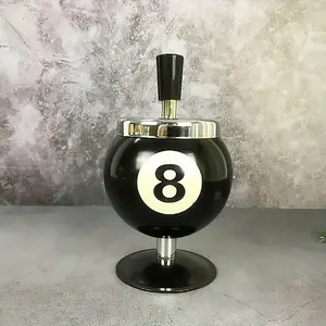Billiard Cue Design Ashtray, Creative Decorative Portable High-Quality Metal Ashtray, Suitable for Billiards Room, Billiards Accessories