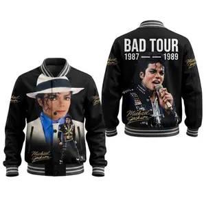 Michael Jackson Fan Baseball Jacket – Retro Music Streetwear
