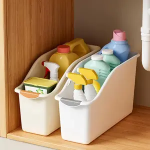2/3 Piece Wheel Plastic Sink Organizer Rack, Bottle Can Storage Box, Kitchen Cabinet Organizer Basket, Under Sink Storage Holder, Kitchen Organizers Storage