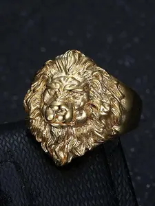 Men's Lion Head Ring Hip Hop Jewelry, High-End Versatile New Design, Bold Animal Themed Accessory for Men, Trendy Fashion Statement