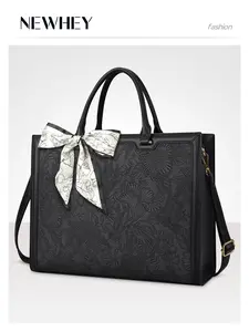 Women's 15.6 Inch Laptop Bag, Waterproof Leather Tote, Lightweight Business Briefcase, Large Capacity Handbag, Shoulder Strap Included