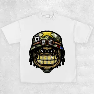 READY 4 WAR TEE Graphic Tee, Cartoonish design, Streetwear, Hip-hop T-shirt, Urban fashion, Youth culture, Playful design T-shirt, Unisex T-shirt