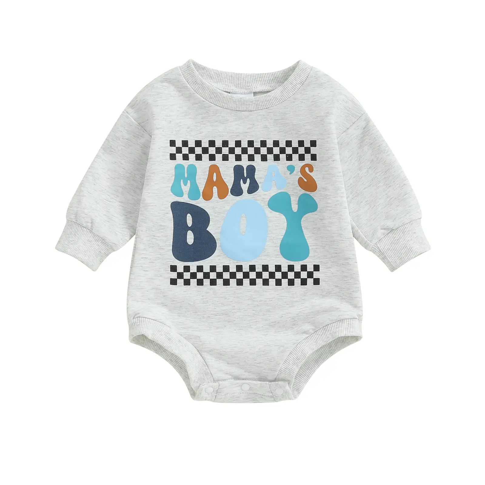 Newborn Baby Boy Outfit Mamas Boy Sweatshirt Bubble Romper Onesie Bodysuit Infant Spring Warm Outfits #Springtok