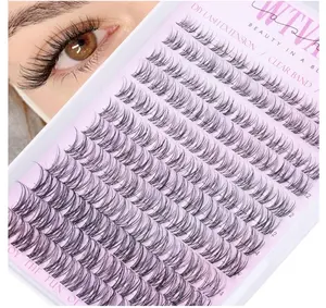 Natural Lash Clusters Venus Wispy Cluster Eyelash Extensions Invisible Thin Band Eyelash Cluster 8-16mm DIY Lash Extensions with Clear Band Individual Lashes Clusters Natural Look by WTVANE