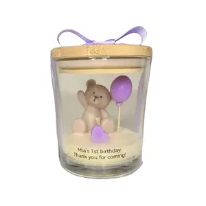 Baby shower Candle Souvenir- decorative candle, 100% soy wax - ideal for baby shower, birthday party, baptism, gender reveal party decor and ornament.