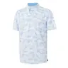 MAELREG Golf Shirts for Men Collarless Performance Dry Fit Stretch Henley Casual Printed Mens Polo Shirts Short Sleeve