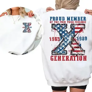 Generation X 4th Of July Two Side Shirt Raised on Hose Water and Neglect Shirt Generation X T Shirt Cotton Menswear Top Canvas