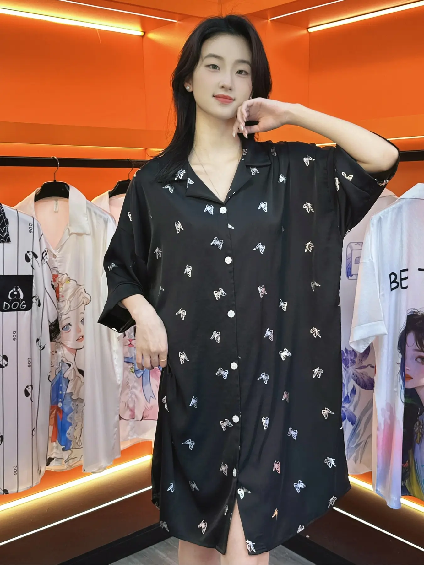 Women's High-End Satin Smooth Sleepwear, Soft Comfortable Home & Choice, Fashion Trendy Skin-Friendly Fabric, Lightweight Invisible Wear