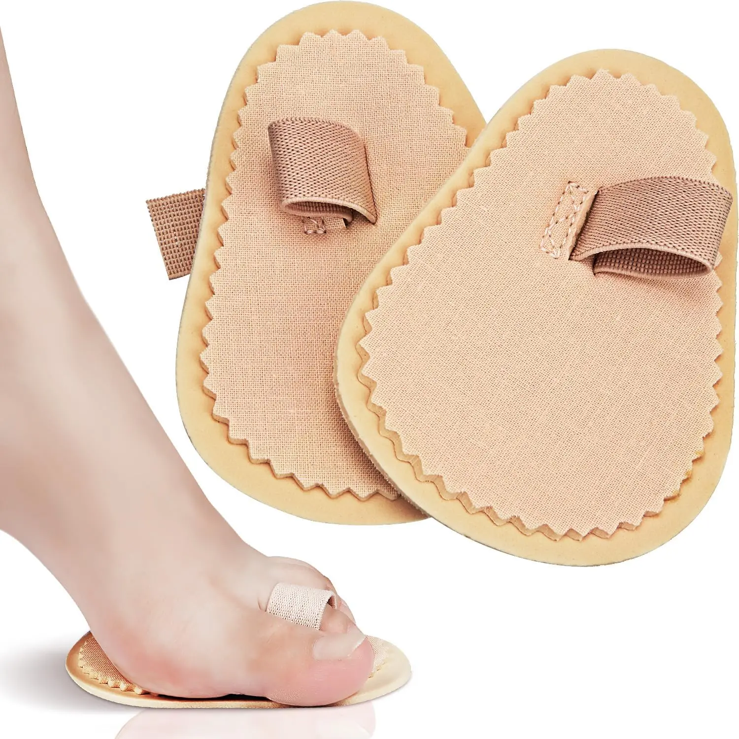 Unisex 4-Pieces Hammer Toe Straightener Splints with Strap - Dual Foam Layer, Fibrous Composite, Cushioned Pad, Single Hole Budin Support, Crooked Toes Prevention, Quality & Durable, Foot Pain Relief Shoe Accessory (Compatible with Insoles & Heel Liners)