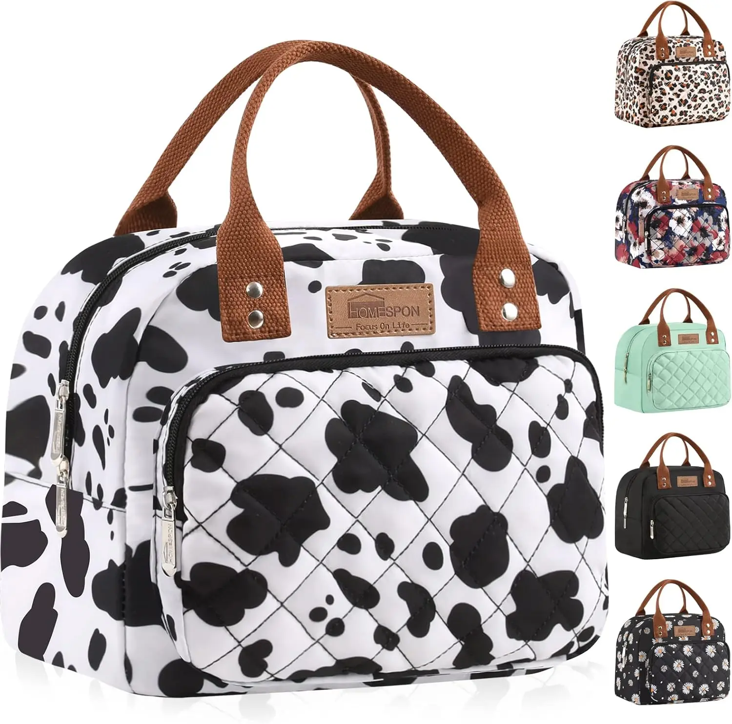 Lunch Bag Woman Man Adults with Front Pocket Insulated Lunch Tote Lunch Box girl fashionable